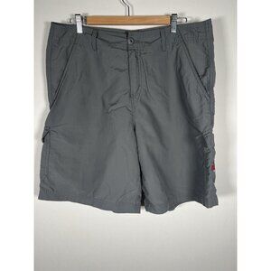 Fishworks graphite gray cargo nylon quick dry fishing festival shorts 36 camping